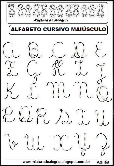 Alfabeto Cursivo Mai Sculo E Min Sculo Atividades Educativas