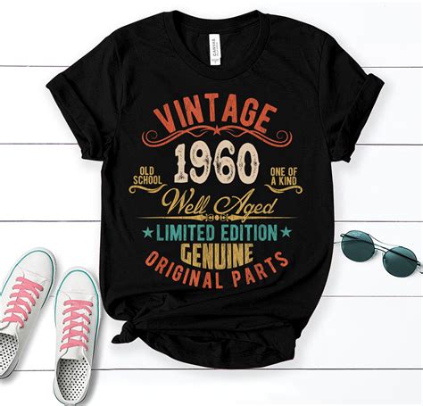 1960 Vintage T Shirt 60 Years Old 60th Limited Birthday Etsy