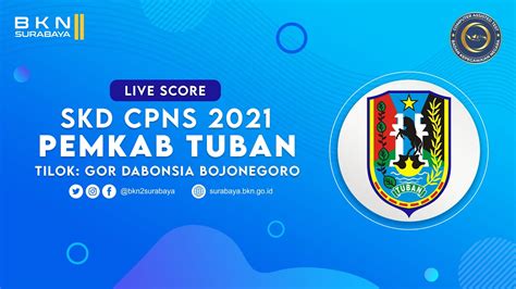 LIVE SCORE SKD CPNS PEMERINTAH KABUPATEN TUBAN SESI 1 TGL 19 OKT