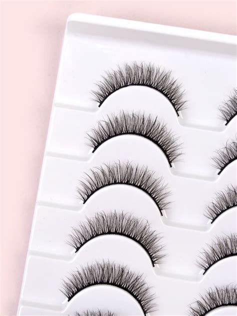 Pairs Full False Lashes Volumized Mm Natural Long Separated False