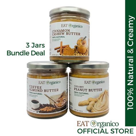 All Natural Nut Butter Spreads Jars Cinnamon Cashew Coffee