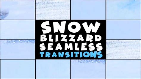 Snow Blizzard Seamless Transitions Davinci Davinci Resolve Template