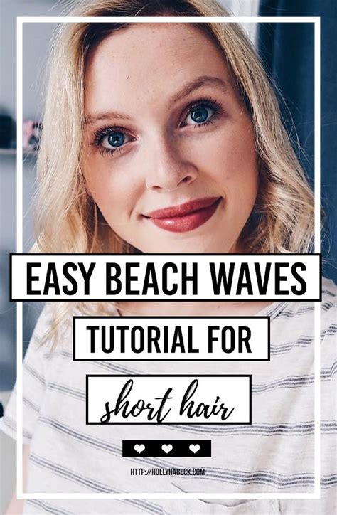 Video Easy Beach Waves Tutorial For Short Hair Short Hair Tutorial Beach Waves Tutorial