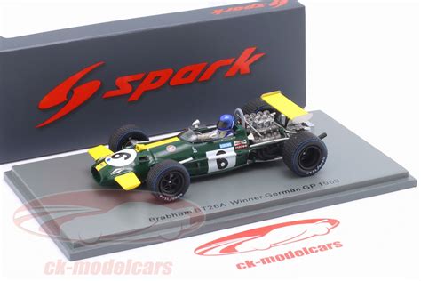 Spark 1 43 Jacky Ickx Brabham BT26A 6 ganador Alemán GP fórmula 1 1969