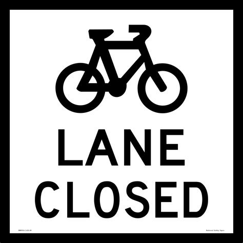 Multi Message Bike Lane Closed Sign Roadwork Signs Online