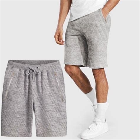 Mens Gym Fleece Jogger Shorts Casual Elasticated Waist Running Sport Zip Pockets Ebay