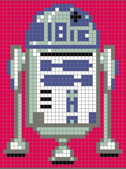 R D Star Wars Pixel Quilt Pattern Star Wars Quilt Pixel Quilting