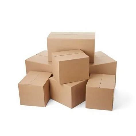 Square Triple Wall 7 Ply Brown Corrugated Packaging Box Weight Holding