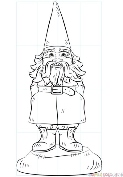 How To Draw A Gnome Step By Step Drawing Tutorials