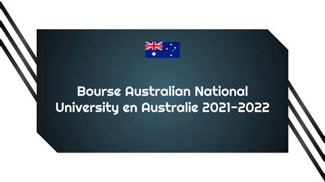 Bourse Australian National University En Australie En