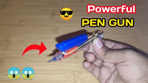 How To Make Powerful Pen Gun Simple Powerful Toy Gun Powerful Pen Gun पेन गन कैसे बनाये