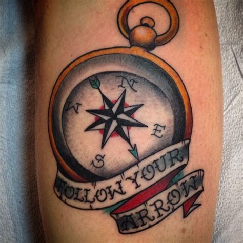 mr-althen:compass-compass-tattoo-traditional-sayings-follow-your-arrow-color