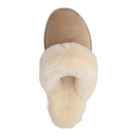 beige pantoffels met wollen voering pantoffels manfield manfield