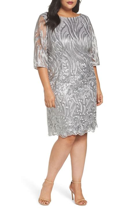 Silver Sequin Cocktail Dress Ad Plus Size Dresses Silver Plus