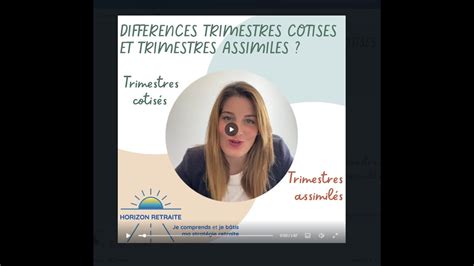 Horizon Retraite Quelles Diff Rences Trimestre Cotis Vs Trimestre