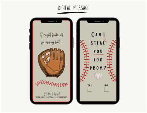 Baseball Digital Promposal Prom Proposal Etsy