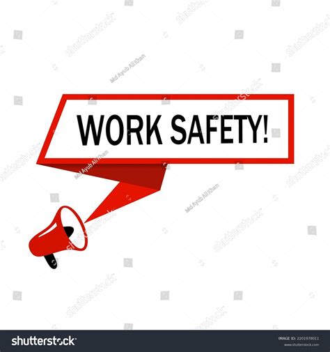 Banner Work Safety Concept Vector Illustration Stock Vector Royalty