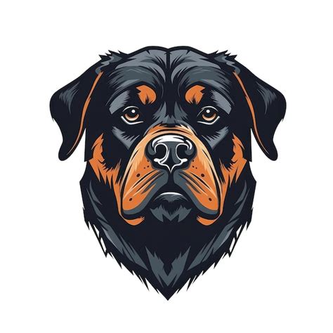 Logo Rottweiler Perro Sobre Fondo Transparente Aislado Png Ai