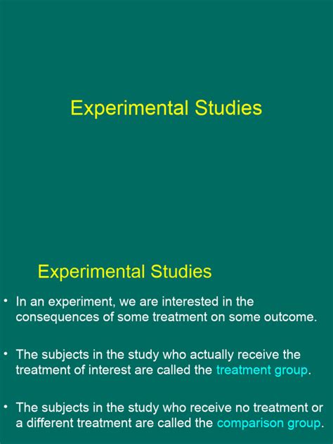study design experiments  clinical trial experiment