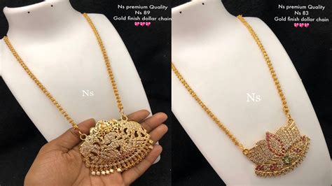 Latest One Gram Gold Finish Dollar Chain Design Collections For Best