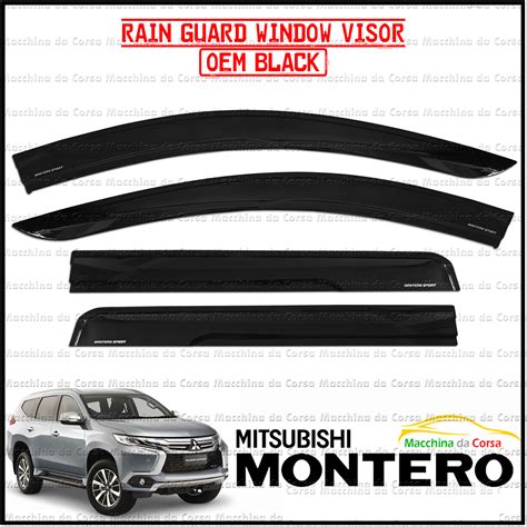 Mitsubishi Montero Sport 2016 2021 OEM Type Rain Guard Window Visor