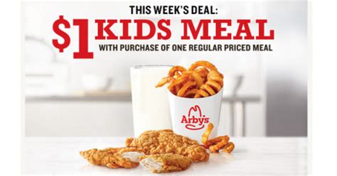 Arby's $1 Kids Meal with Purchase of Regular Priced Meal! - Freebies2Deals