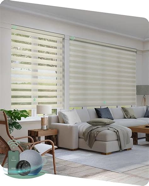 Amazon Yoolax Motorized Zebra Blinds Compatible With Alexa