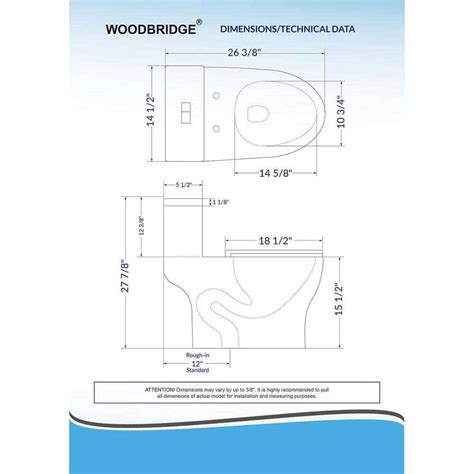 WOODBRIDGE Elite 1 Piece GPF High Efficiency Dual Flush Elongated All