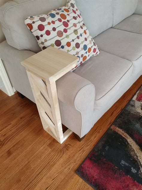 Over The Arm Accent Table Etsy Uk Sofa Table Decor Diy Sofa Table Sofa Side Table