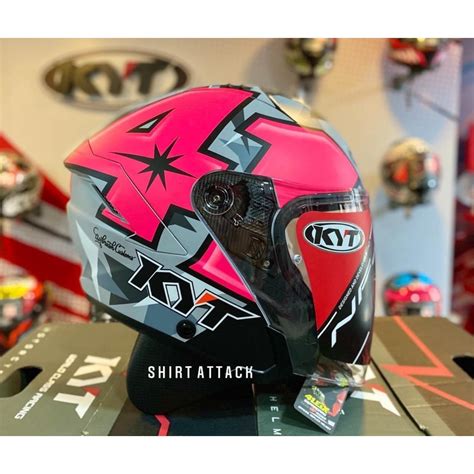 Kyt Nfj Espargaro Open Face Dual Visor Matt Finish Shopee