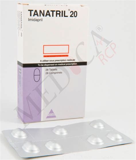 Medica RCP Tanatril 20mg Indications Effets indésirables