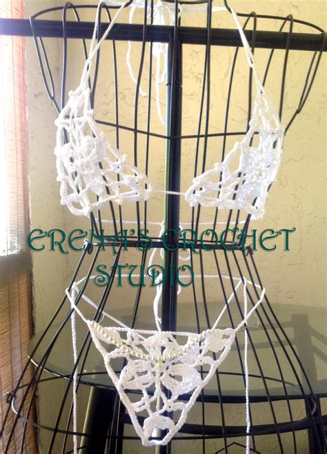 Woman Crochet Wedding Micro Bikini Set Pattern Only With Etsy