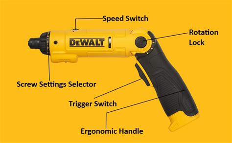 Dewalt Dcf008 Battery Operated Cordless Screwdriver Set With Led Light