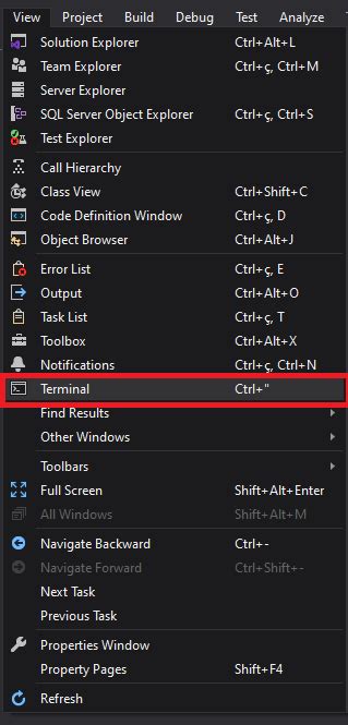 How To Open Terminal In Visual Studio Printable Forms Free Online