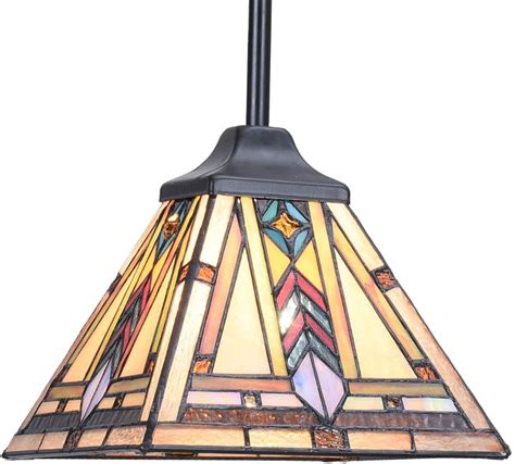 Artzone Tiffany Pendant Lighting 1 Light Stained Glass Kitchen Light