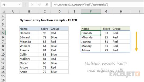 Excel Dynamic Array Exceljet