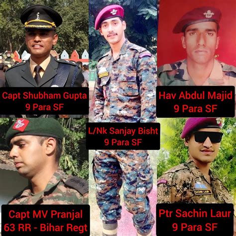 Death Obituary News Five Indian Army Personnel Including Two Officers Martyred In Kalakote