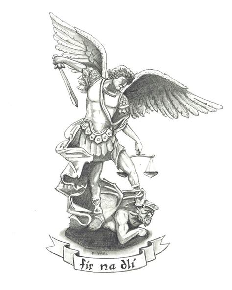 34 best Saint Michael Tattoo Outlines images on Pinterest | Tattoo ...