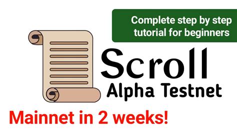 Scroll Alpha Testnet Step By Step Tutorial Beginners How To Position For Scroll Airdrop Youtube