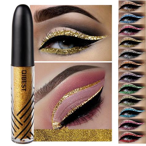 Color Waterproof Liquid Eyeliner Glitter Long Lasting Make Up Eye