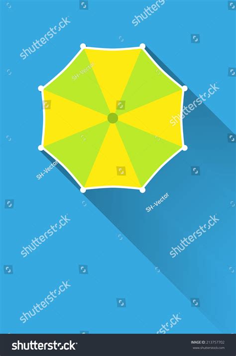 Umbrella Top View Stock Vector Illustration 213757702 Shutterstock