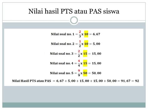 Rumus Nilai 15 Soal Pilihan Ganda Blog Sunadinata Cara Menghitung