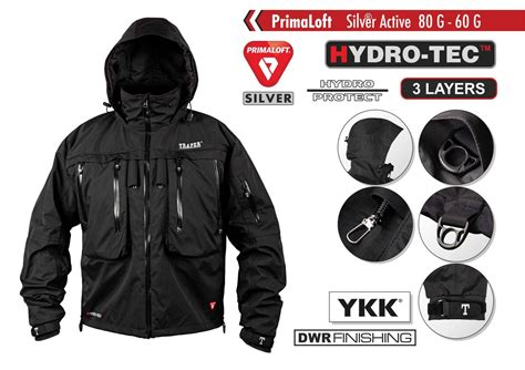 Kurtka Traper Utah Insulated Black Odzież Kurtki do brodzenia