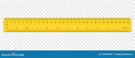 Ruler Centimeter And Inches Double Side Scale Stock Vector