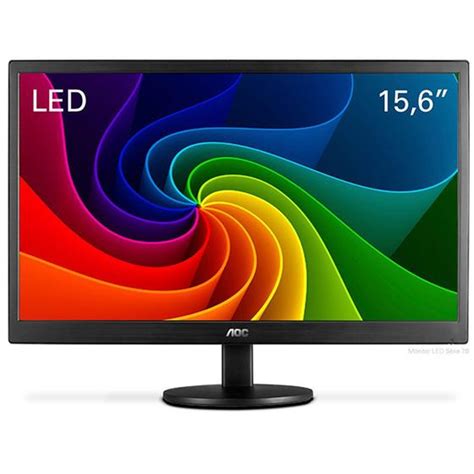 Monitor Aoc Led AOC 15 6 Polegadas E1670SWU WM Monitor Para PC