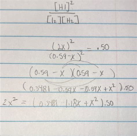 Solved The Following Reaction Has An Equilibrium Constant Of Chegg