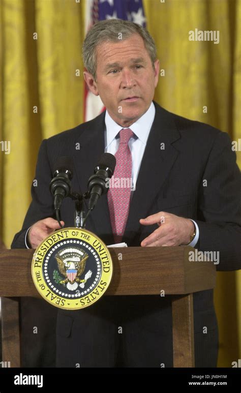 United States President George W Bush Makes Remarks At A Reception