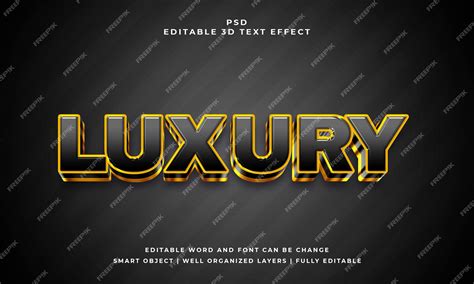 Premium Psd Luxury 3d Editable Psd Text Effect With Background