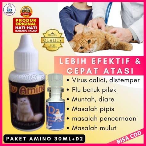 Jual D Paket Vitamin Obat Virus Calici Muntah Flu Dan Batuk Pilek