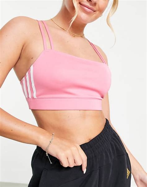 Adidas Originals Adicolor Bustier In Rosa Mit Drei Streifen Asos